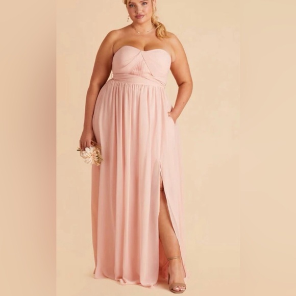 Birdy Grey Grace Convertible Bridesmaids Dress Chiffon Blush Pink Size XL - Picture 1 of 12